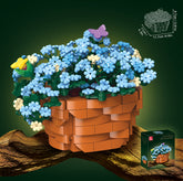 Blue Snowflake Potted Plants Simulation Flower Model Indoor Desktop Ornaments Model Toys Gifts